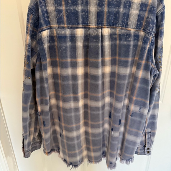 Blue Plaid Women's Jacket - Picture 3 of 8